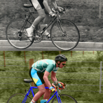 1990 jan 13 - My first bicycle race - colourised